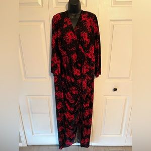 Torrid black dress with roses